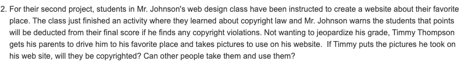 ethical copyright scenario